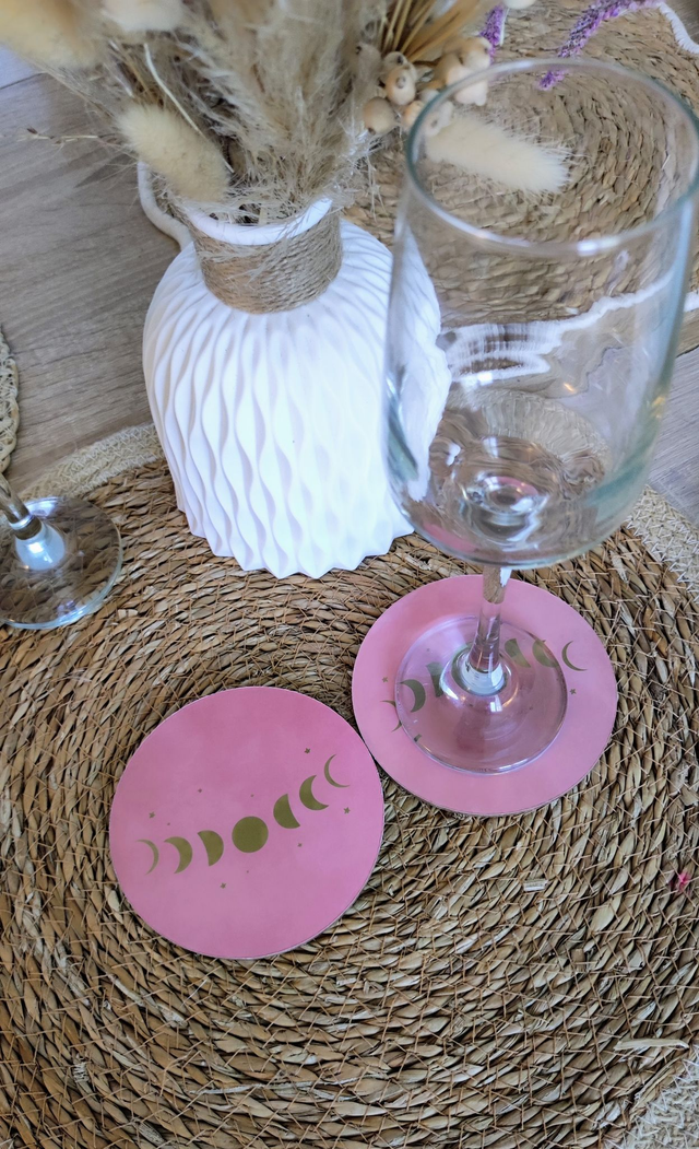 6 Sous-verres Phase de lune