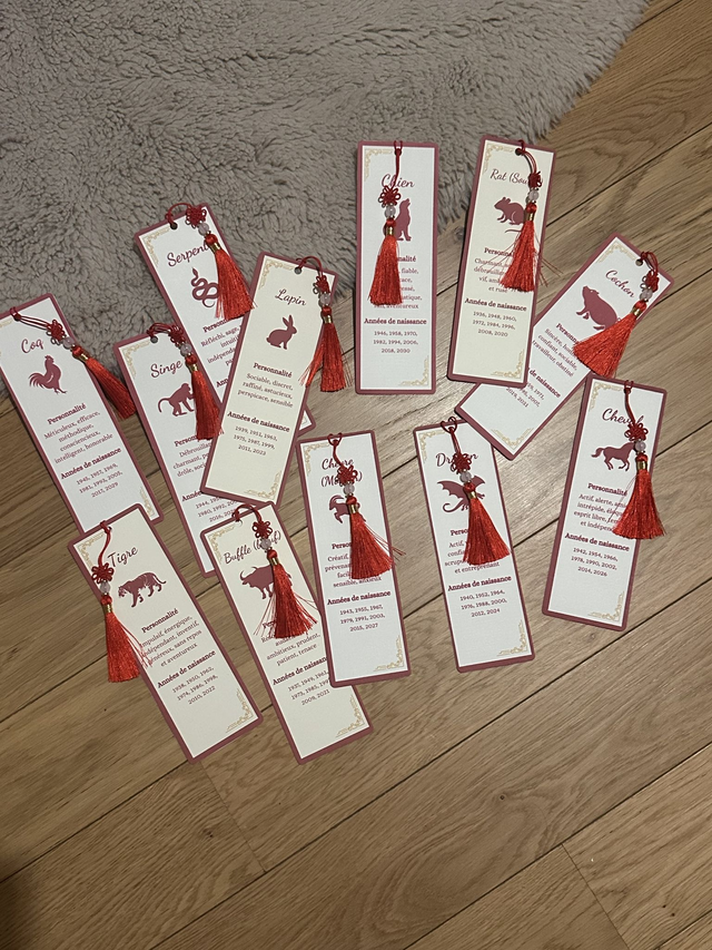 Marque page Signe Chinois 