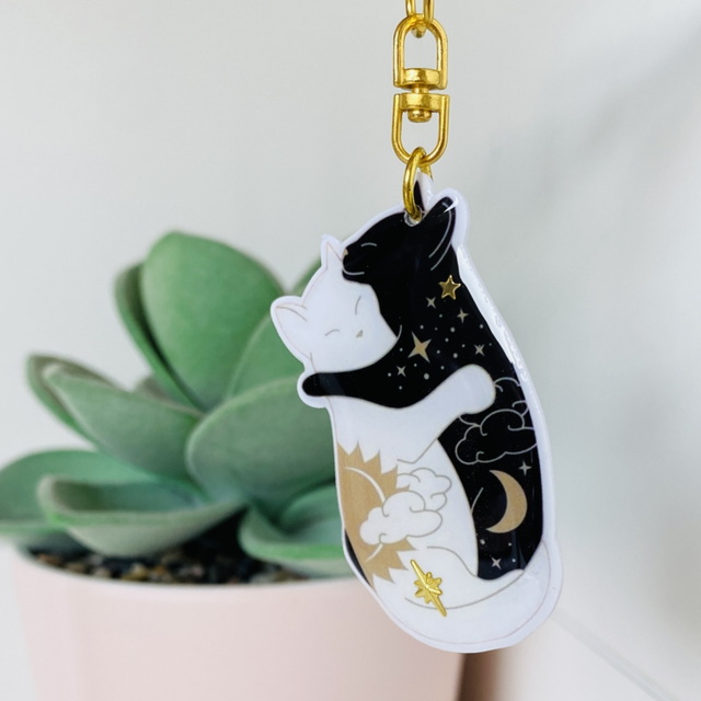 Porte-clés Black Cat & White