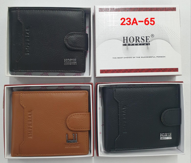 Leather Wallet With Button 