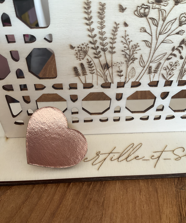 broche &quot;gros coeur&quot; de B&amp;S - or rose