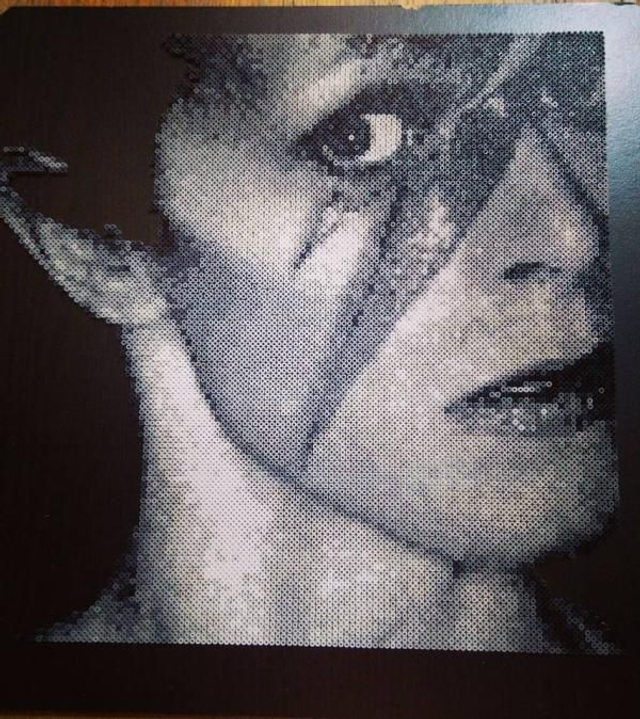 Tableau pixel art David Bowie