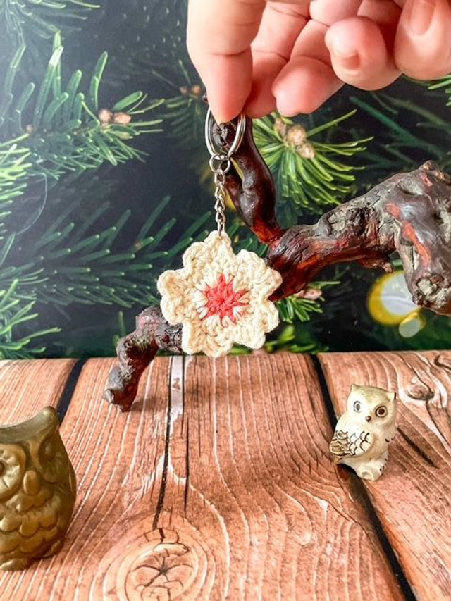 Porte-clé &quot;Clochette de Sakura&quot;