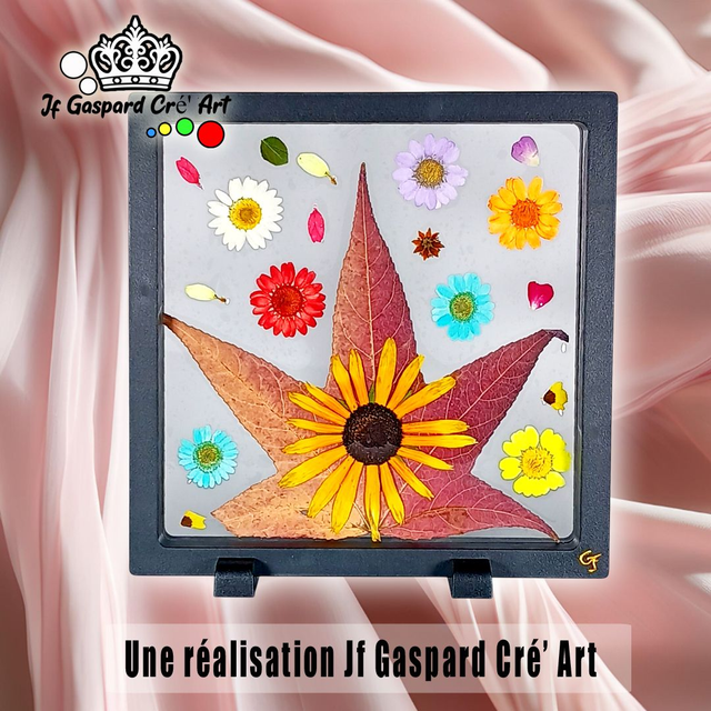 Petit Cadre a Posé 18 x 18🌺 &quot;Écho floral&quot;