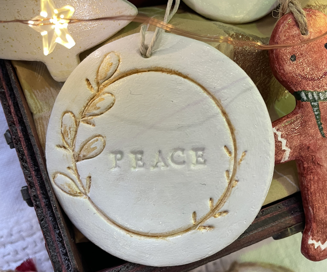 Handmade Christmas Ornament ‘Peace’