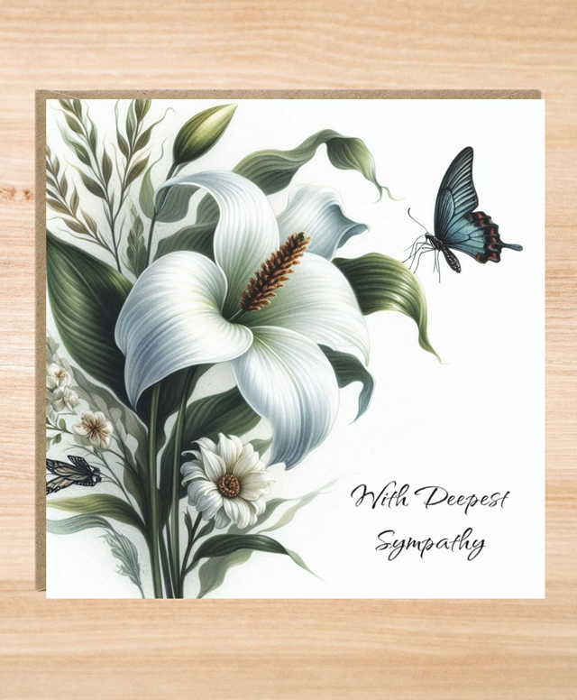 Floral With Deepest Sympathy Card