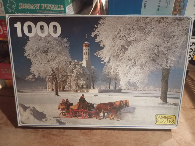 Puzzle Fame 1000 pièces traineau 