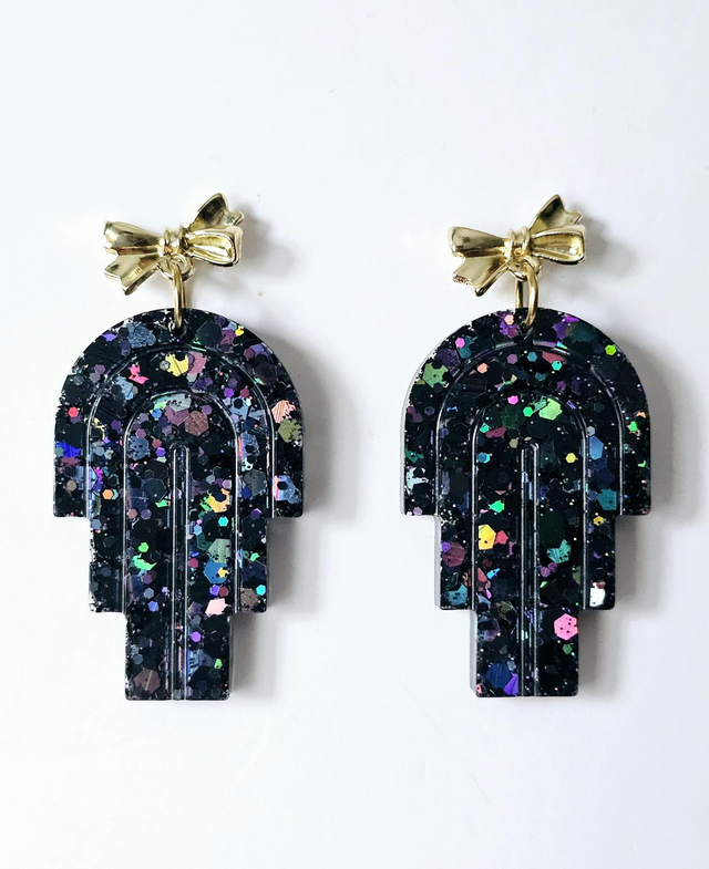 MIAMI aux paillettes holographiques noires