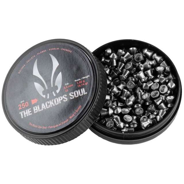 PLOMBS THE BLACK OPS SOUL À TÊTE POINTUE CAL. 5,5 MM