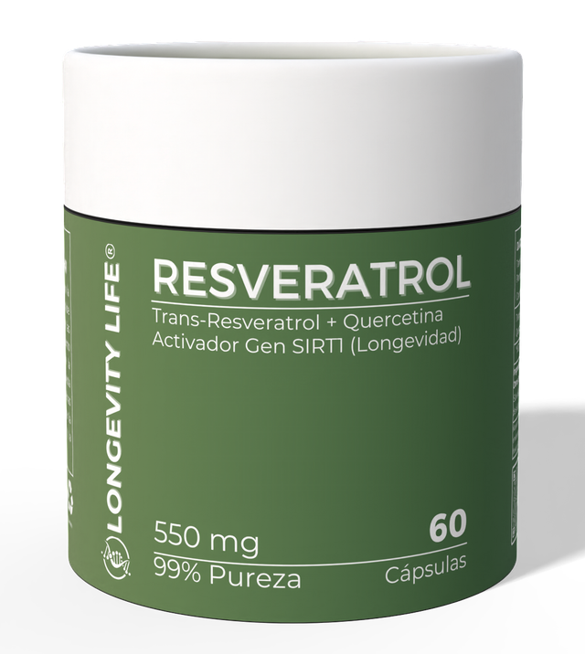 Trans-Resveratrol + Quercetina 550 mg x 60 Cápsulas