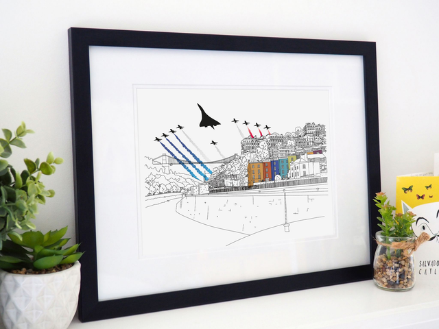 Concorde Print and hand finished paper cut details