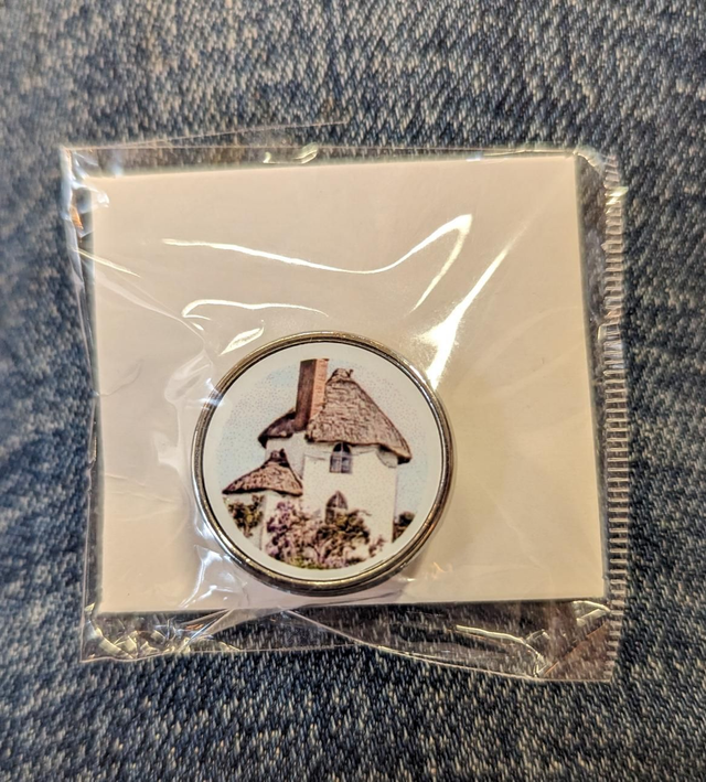 Toll House Silver Metal Lapel Badge