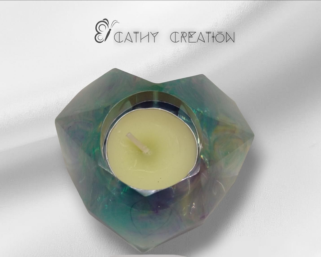 Petit bougeoir coeur 