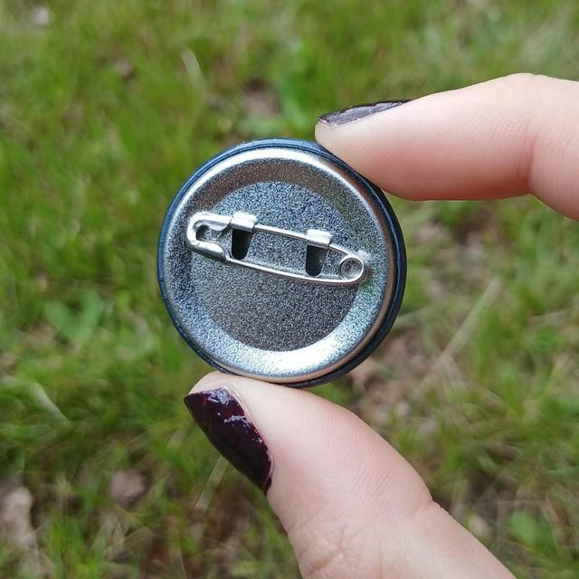 Oh Baby The Best Is Yet To Come Button Badge With Holographic Oil Spill Finish