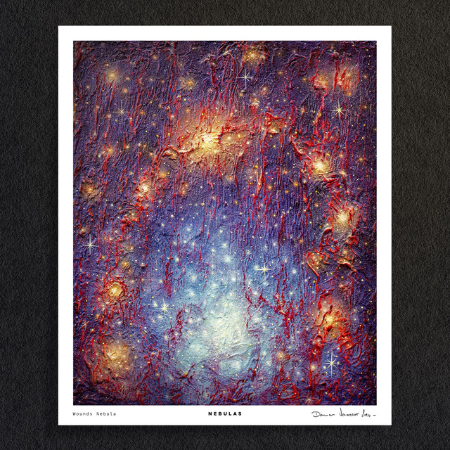 #0578 Wounds Nebula - NEBULAS - PRINT -peintures Acrylique