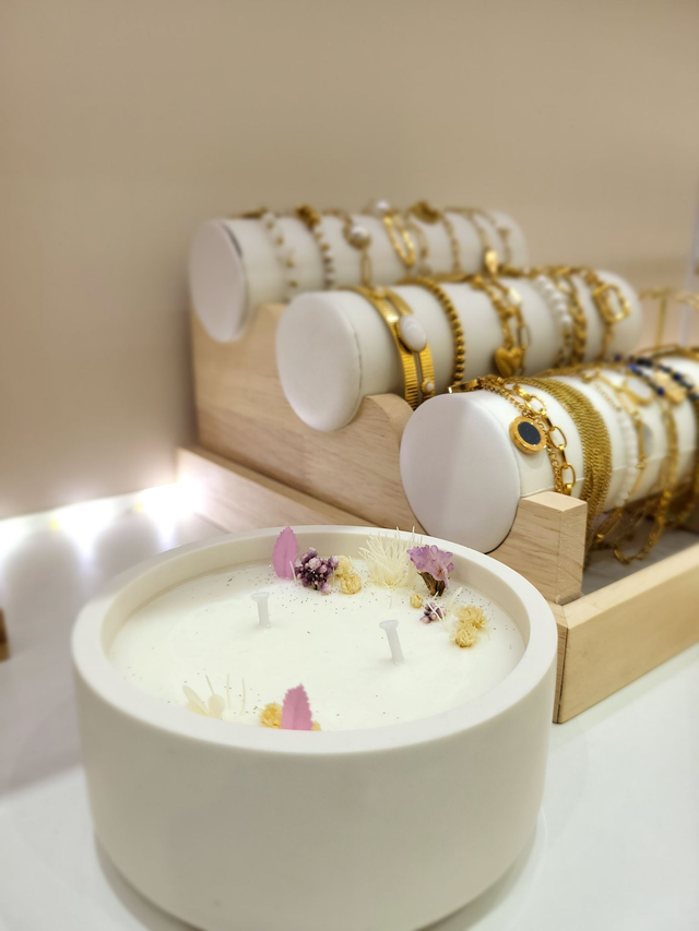 Bougie avec BRACELET - Modèle moyen 