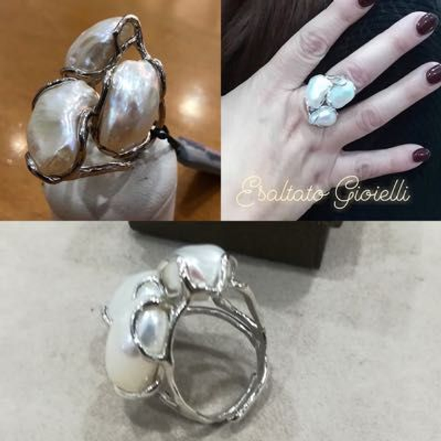 ANELLO KIKILIA ARGENTO PERLE F.W.BAROCCHE KAE526B