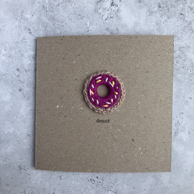 Card - donut magenta