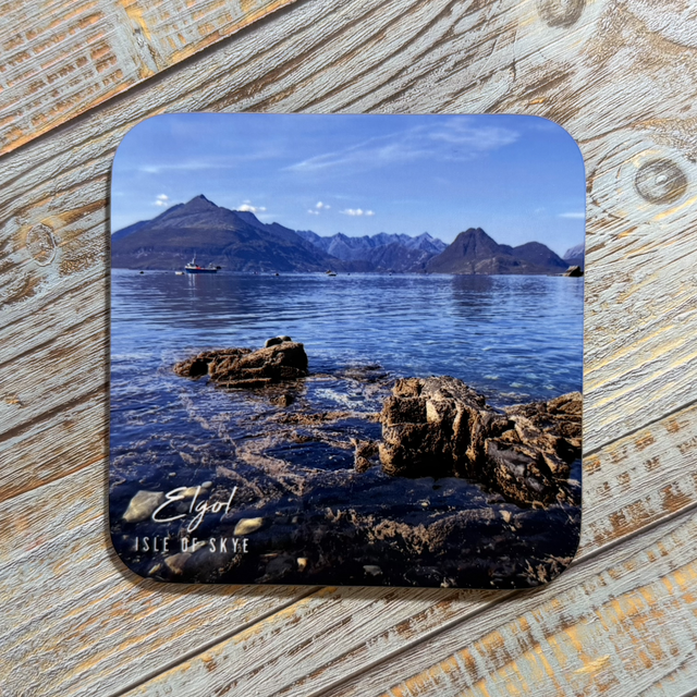 Elgol beach view to Cuillins coaster