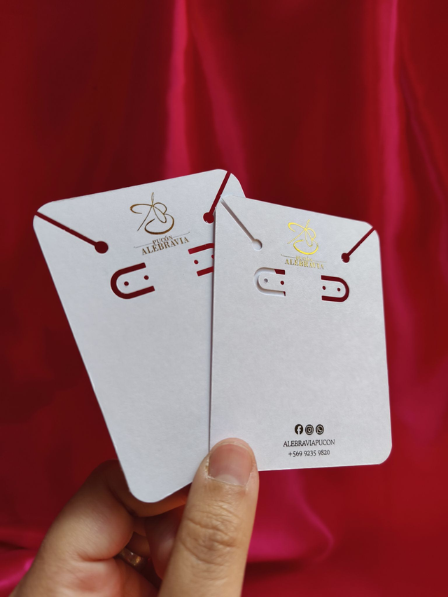 50 tags para accesorios 7x9 cm aplicación foil