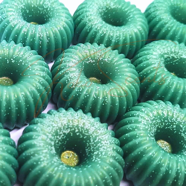 (2 Pack) Frosted Eucalyptus Crinkle Donut Shape Wax Melts