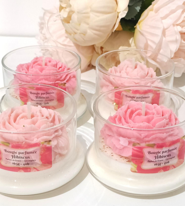 Bougie cloche Hibiscus