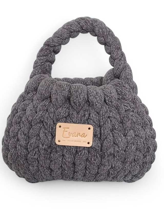 Nua - petite bourse avec anse - logo en cuir