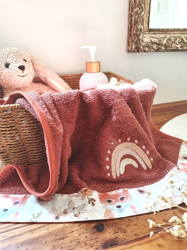 Serviette Moka Terracotta Brodé