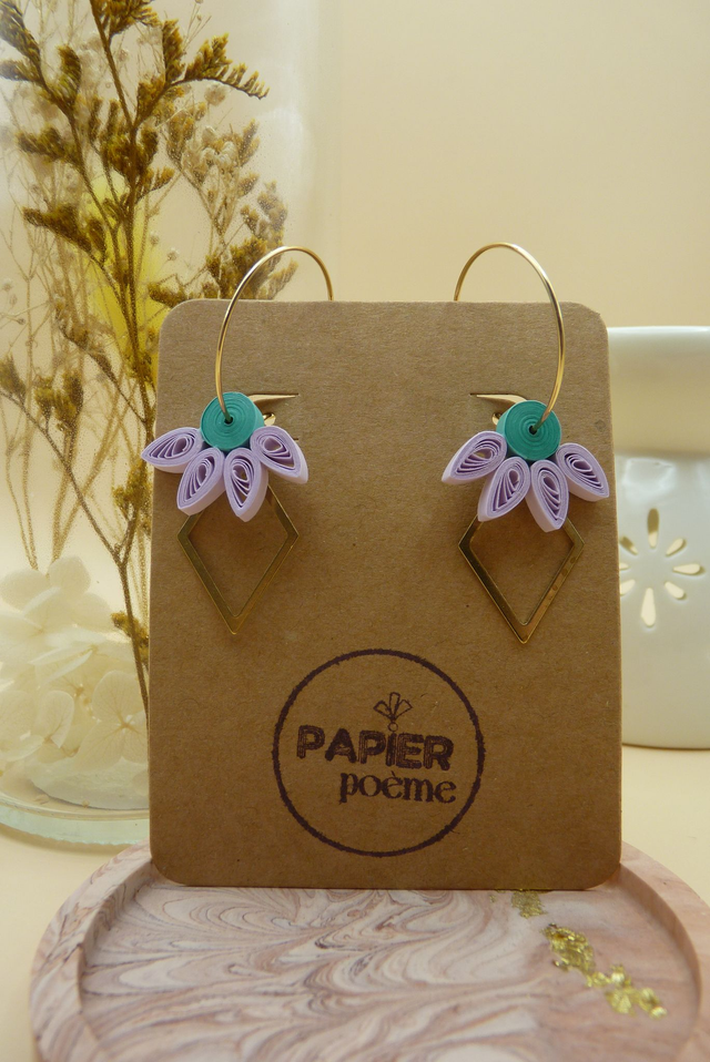 Modèle Apache - Lilas et vert