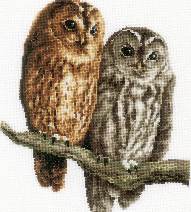 Owls Cross stitch Kit by Vervaco