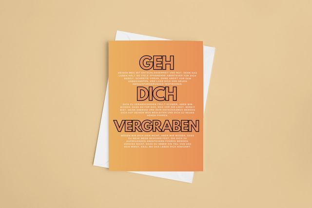 Unethische Abschiedskarte #3