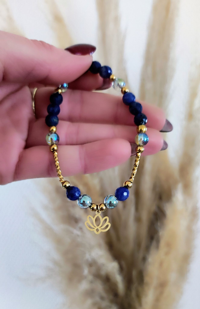 Bracelet "Confiance en soi" Sodalite facettée