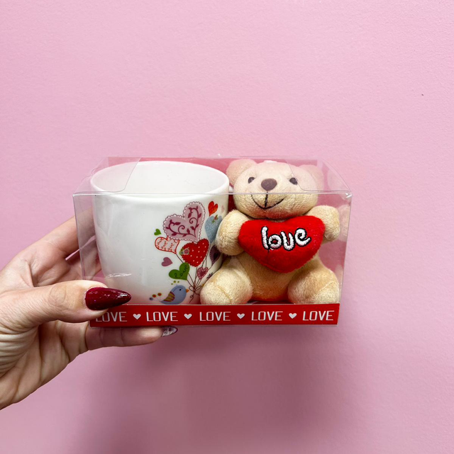 Set tazza con peluche 30CL