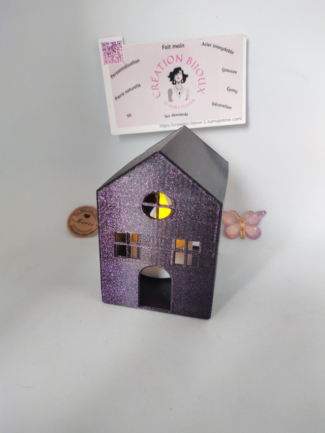 Photophore  maison 3d