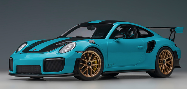 Porsche 911 991.2 GT2 RS Weissach Package Miami Blue AUTOart 1:18