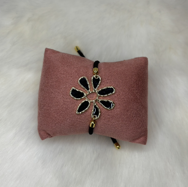 Bracelet Flora noir nacré 