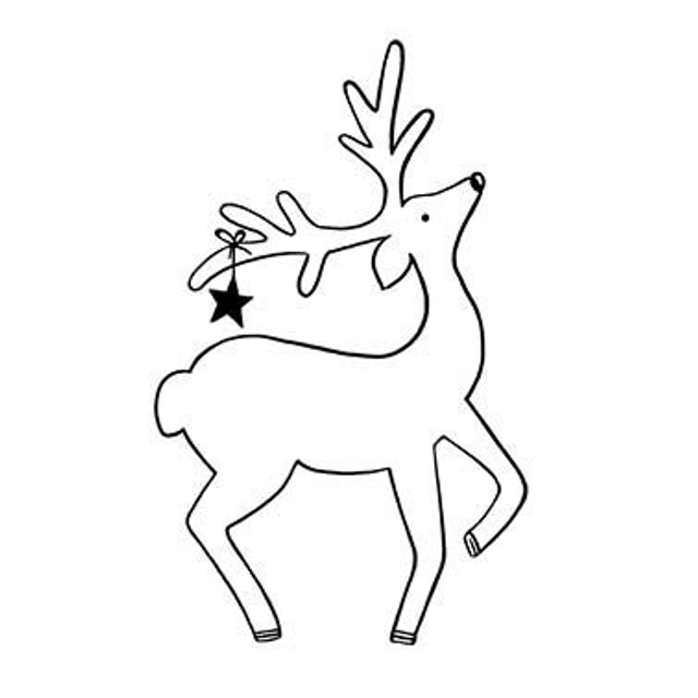 Stempel Hirsch leer 5x8cm