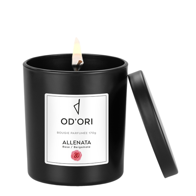 Bougie 170g - ALLENATA (Rose / Bergamote)