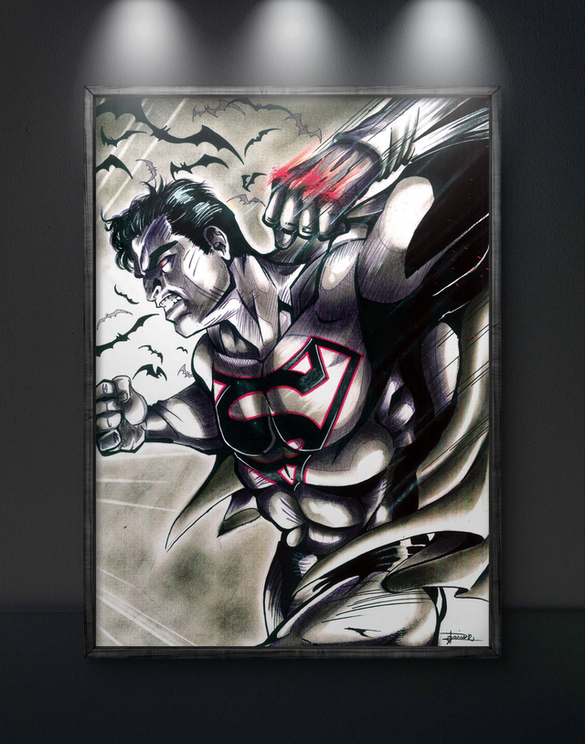 Print &quot;Superman&quot; (Noir et Blanc) stylo bille - DC Comics