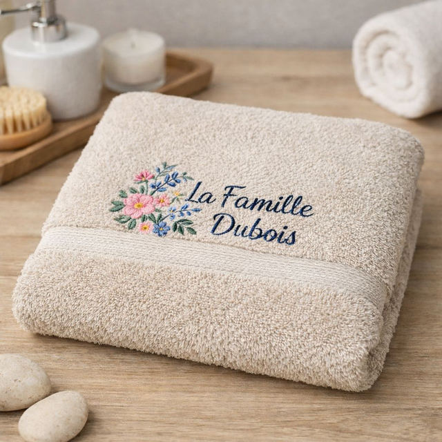Serviette de Bain personnalisée - 100% Coton