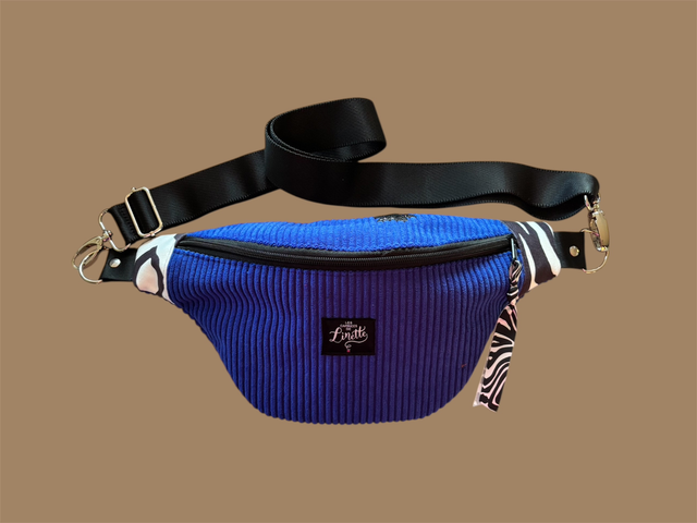 Banane “La Choupette- Bleu Electrique &amp; Touches Zèbre