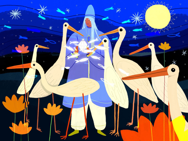 LE MAGE ET LES CYGOGNES 