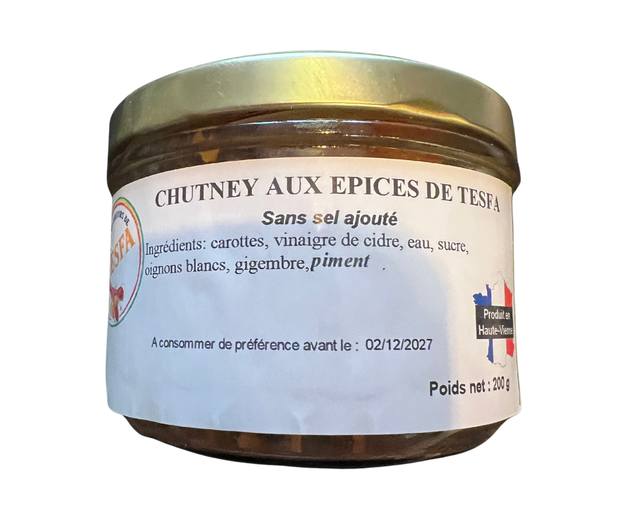 Chutney aux épices de TESFA 200 g