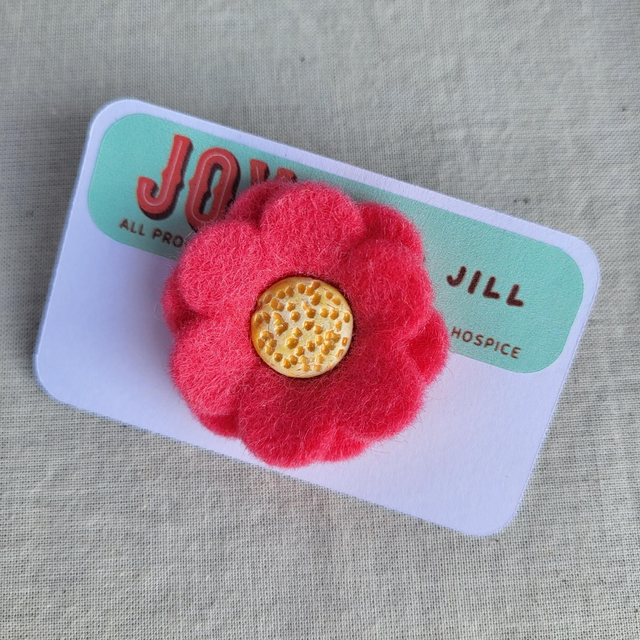Joy for Jill Charity Pin - Dark Pink
