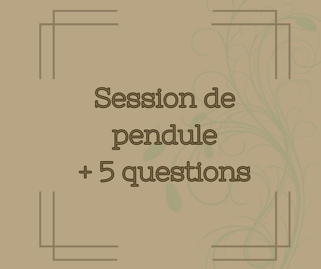 Pendule plus de 5 questions