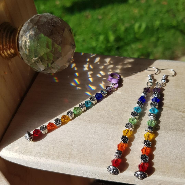 Boucles d'oreilles Chakras – Création Vibratoire