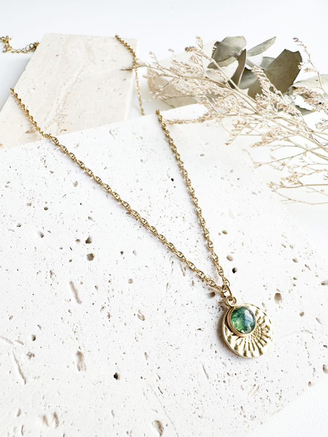 Collier Gaby | Vert et or