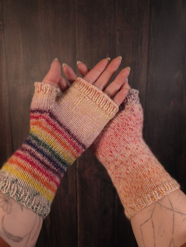 Mitaines tweedy asymétriques