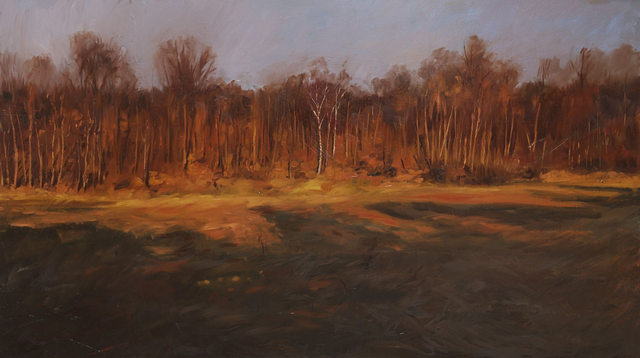 Koniec zimy 60x110 olej płótno 2024 oprawiony