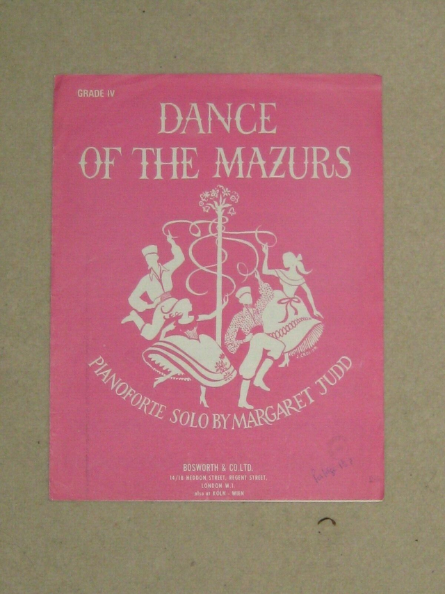 Dance of the Mazurs Vintage Sheet Music